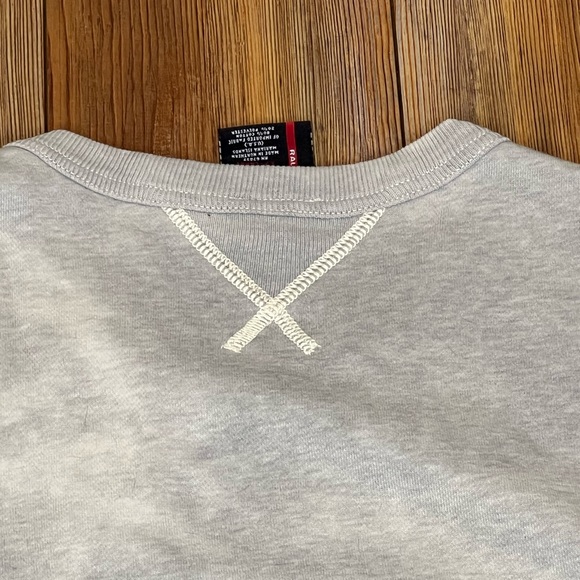 Vintage Polo Ralph Lauren Jeans Co Spell out Gray Sweatshirt Size XXL with Flaws - Picture 9 of 11